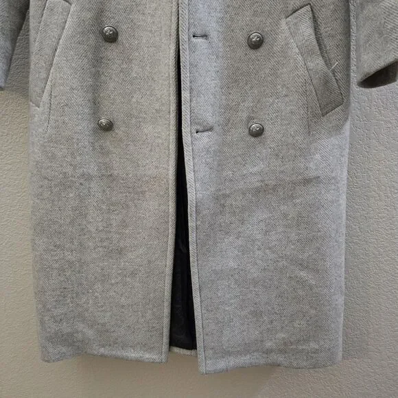 Zadig & Voltaire Mulan Double Breasted Grey Coat Size S New - Picture 7 of 16